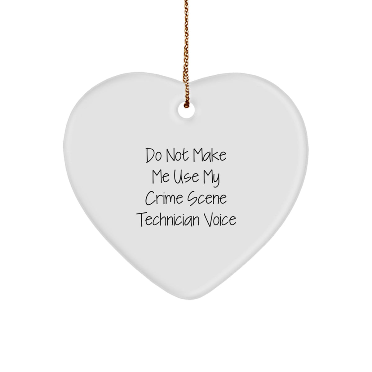 Crime Scene Technician Heart Christmas Ornament for Coworkers Idea Gift - Image 1