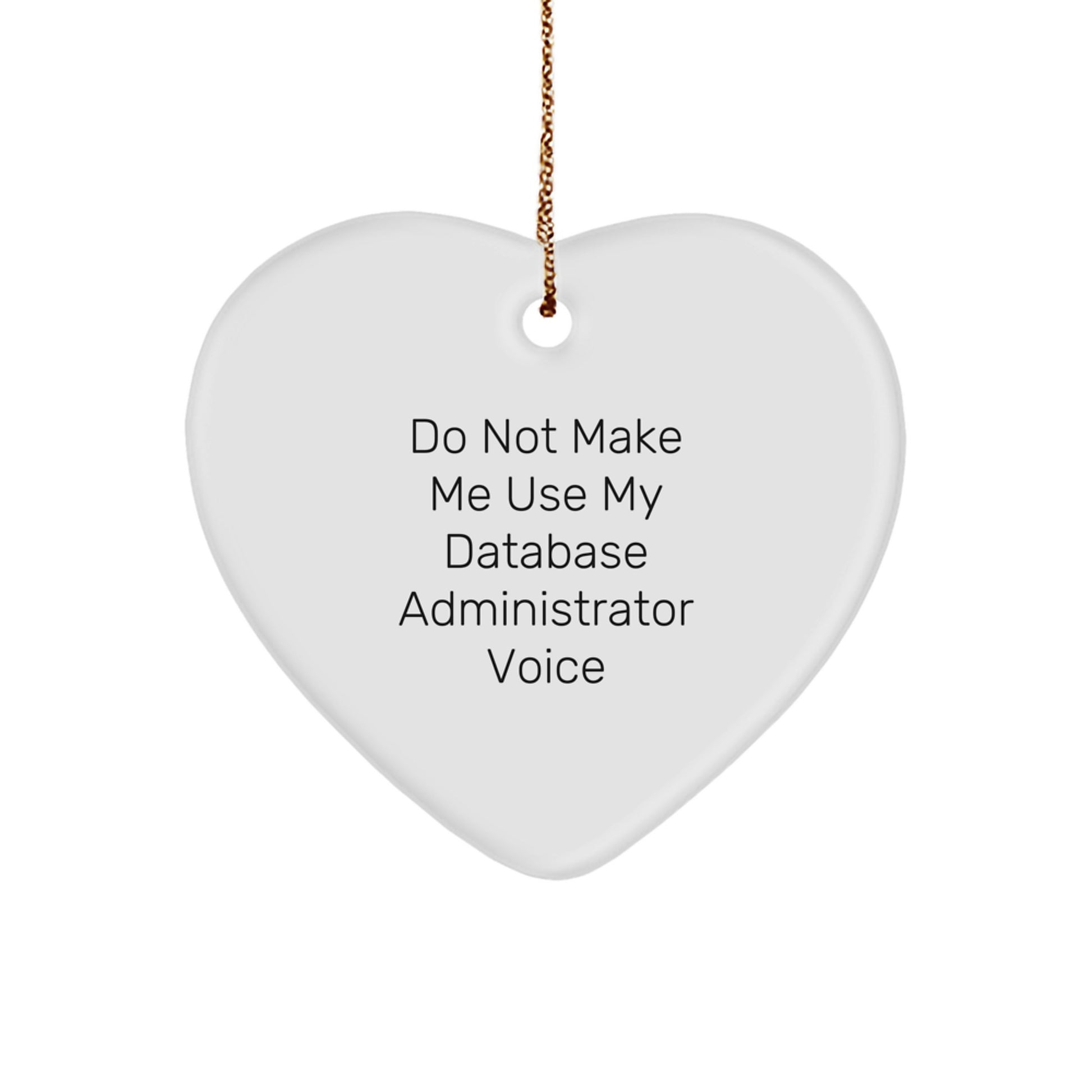 Funny Gifts from Database Administrator Friends for Men - Heart Ornament for Christmas Unique Presents - Image 1