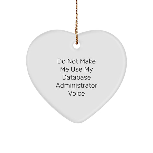 Funny Gifts from Database Administrator Friends for Men - Heart Ornament for Christmas Unique Presents - Image 1