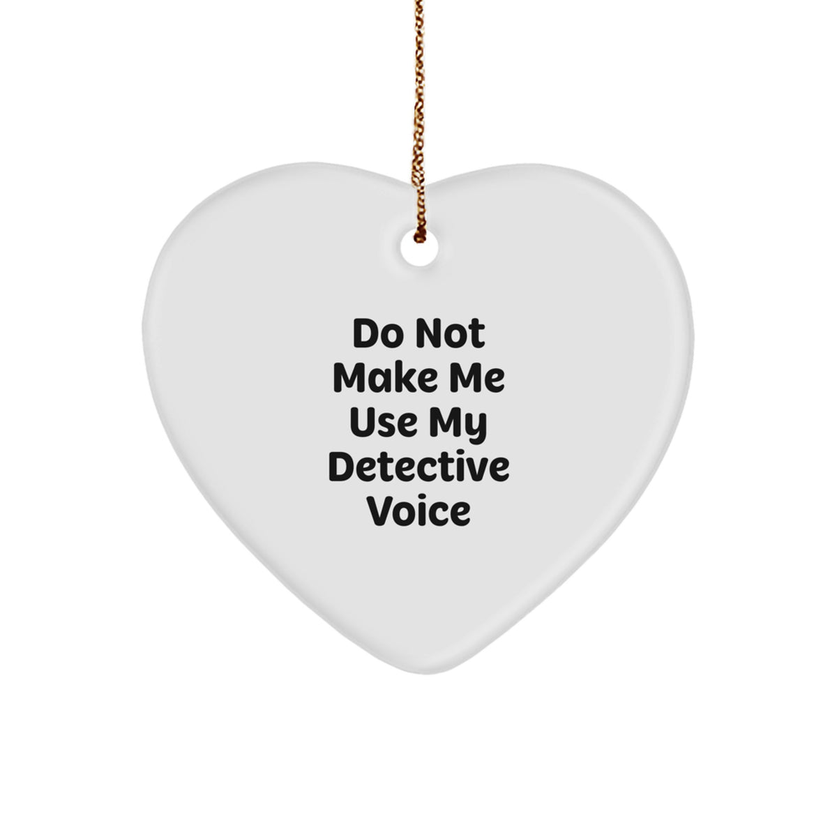 Christmas Unique Gift for Her Detective Heart Ornament Present Voice - Image 1