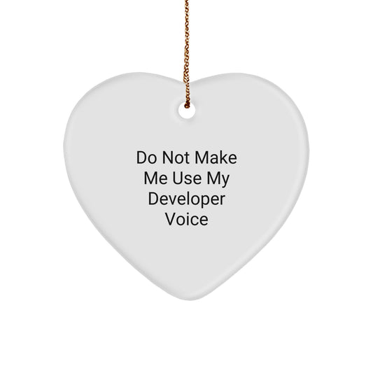 Developer Keepsake Heart Bright Christmas Ornament for Him Gift - Image 1