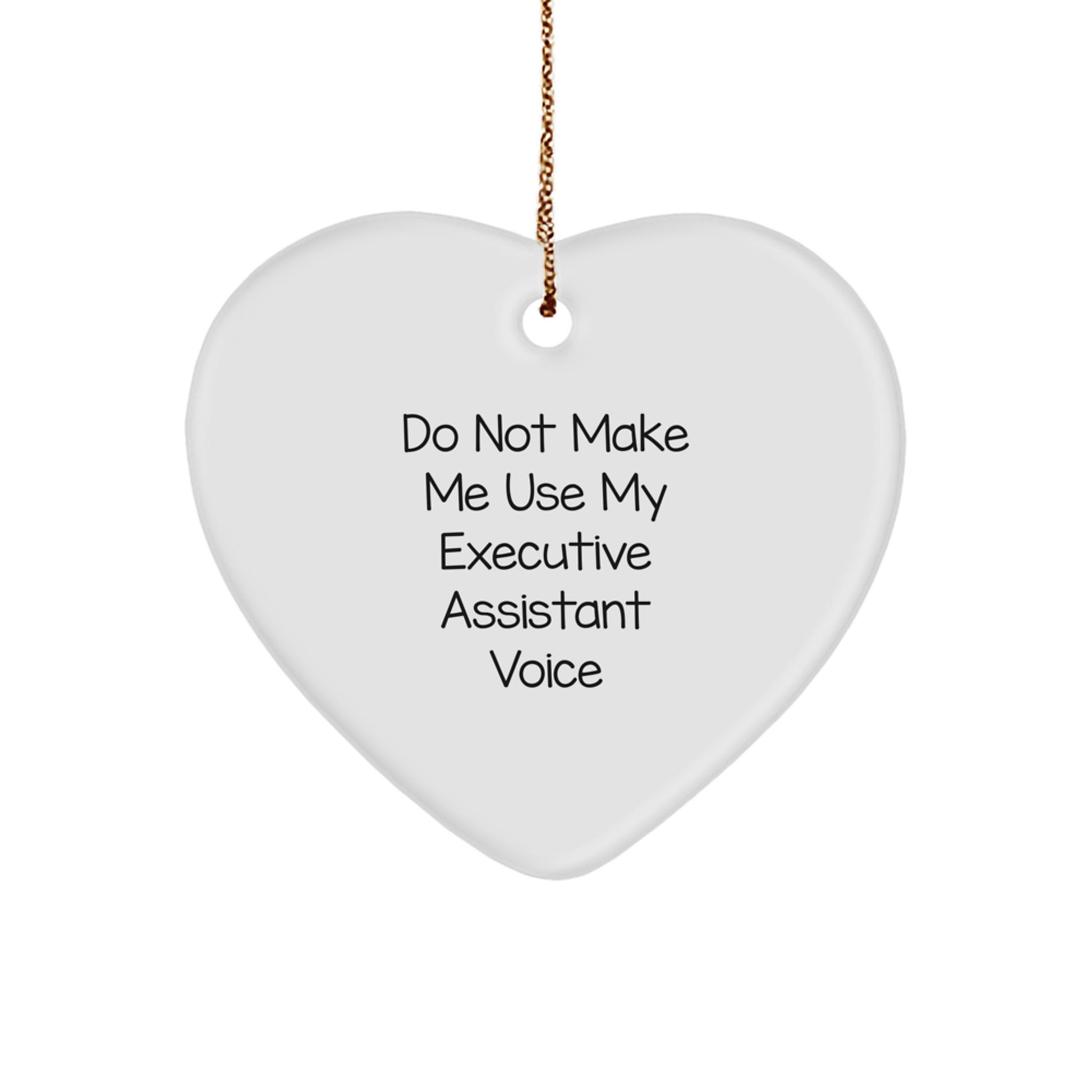 Funny Executive Assistant Heart Ornament Gifts from Men, Women, Coworkers, Gifts for Executive Assistant, Funny Office Decorations for Christmas - Image 1