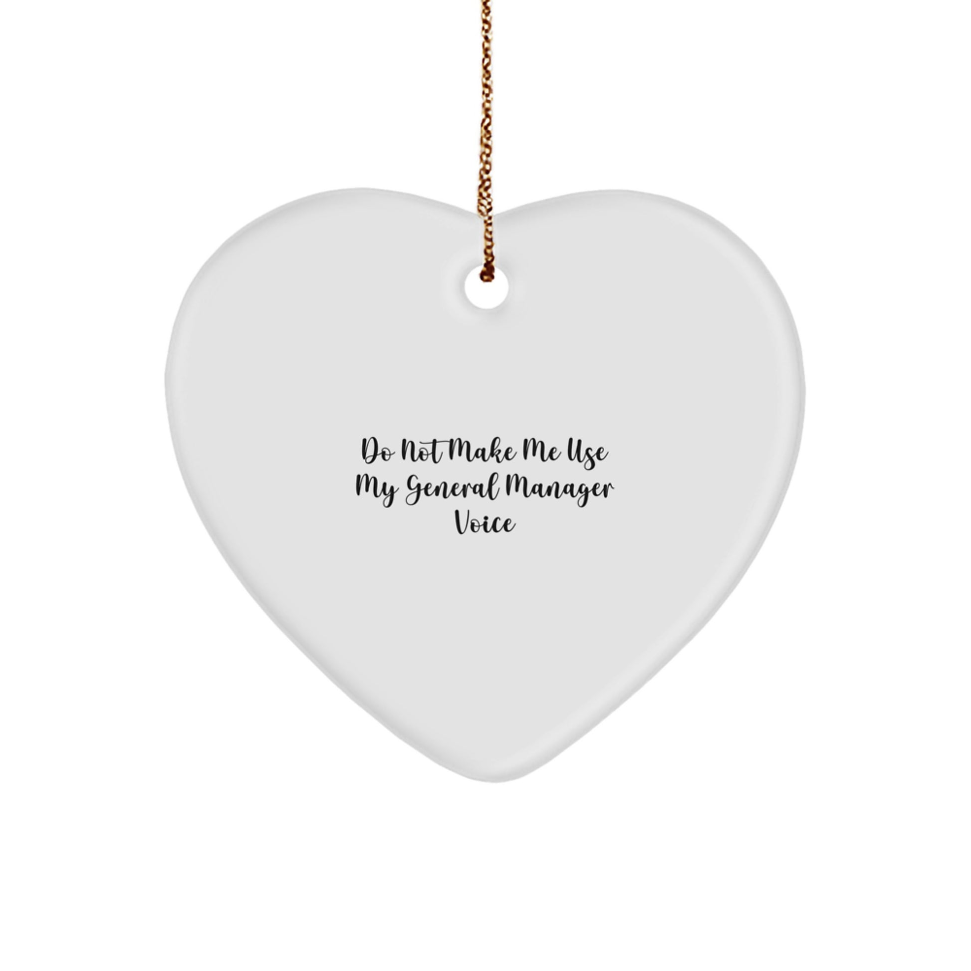 Funny General Manager Gifts for Women from Coworkers Heart Ornament Christmas Unique - Image 1