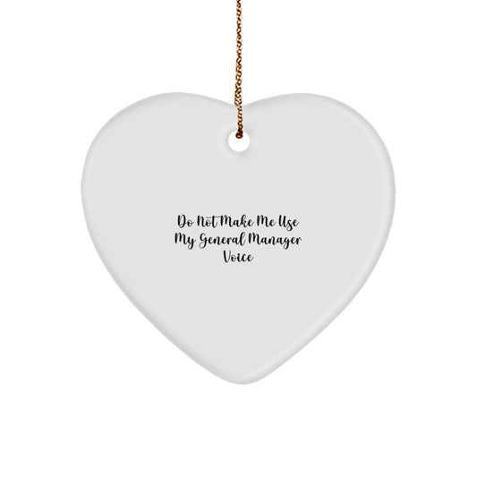 Funny General Manager Gifts for Women from Coworkers Heart Ornament Christmas Unique - Image 1