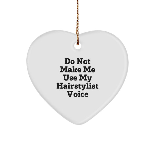 Hairstylist Keepsake Heart Bright Christmas Ornament for Him Gift - Image 1