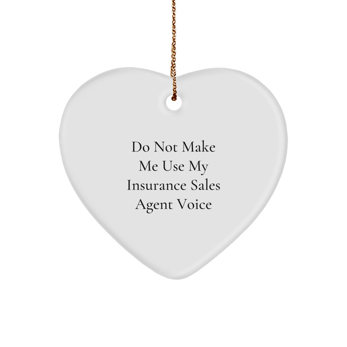 Christmas Gift for Her Insurance Sales Agent Heart Ornament Present - Image 1
