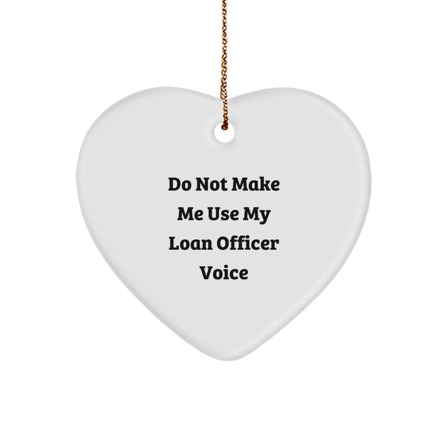 Christmas Gift for Her Loan Officer Heart Ornament Present - Image 1