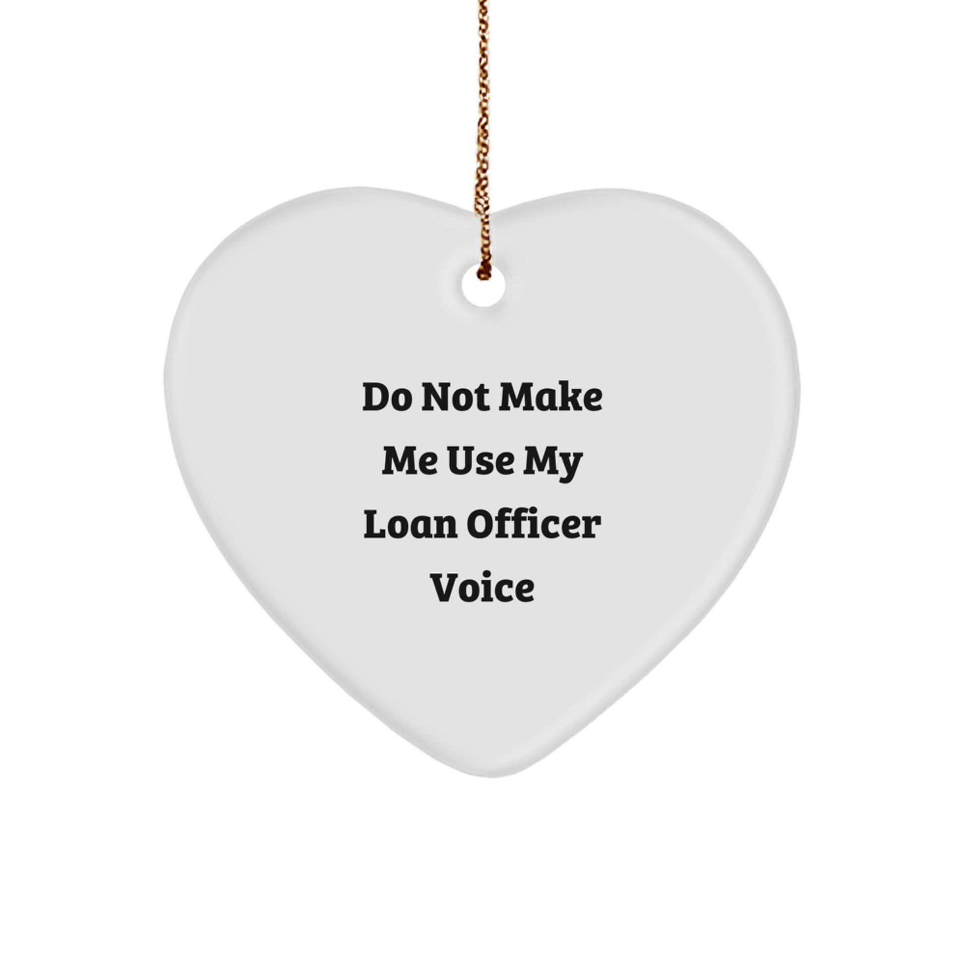 Christmas Gift for Her Loan Officer Heart Ornament Present - Image 1