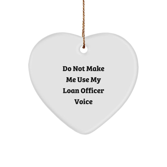 Christmas Gift for Her Loan Officer Heart Ornament Present - Image 1