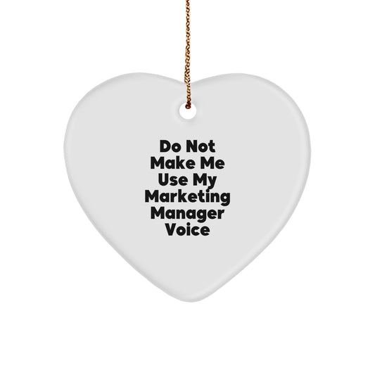 Marketing Manager Favorite Heart Ornament for Kids Christmas Gift - Image 1