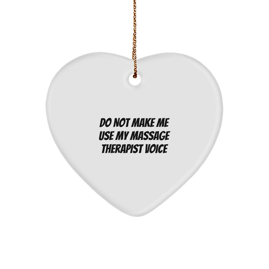 Massage Therapist Keepsake Heart Christmas Ornament for Him Gift - Image 1