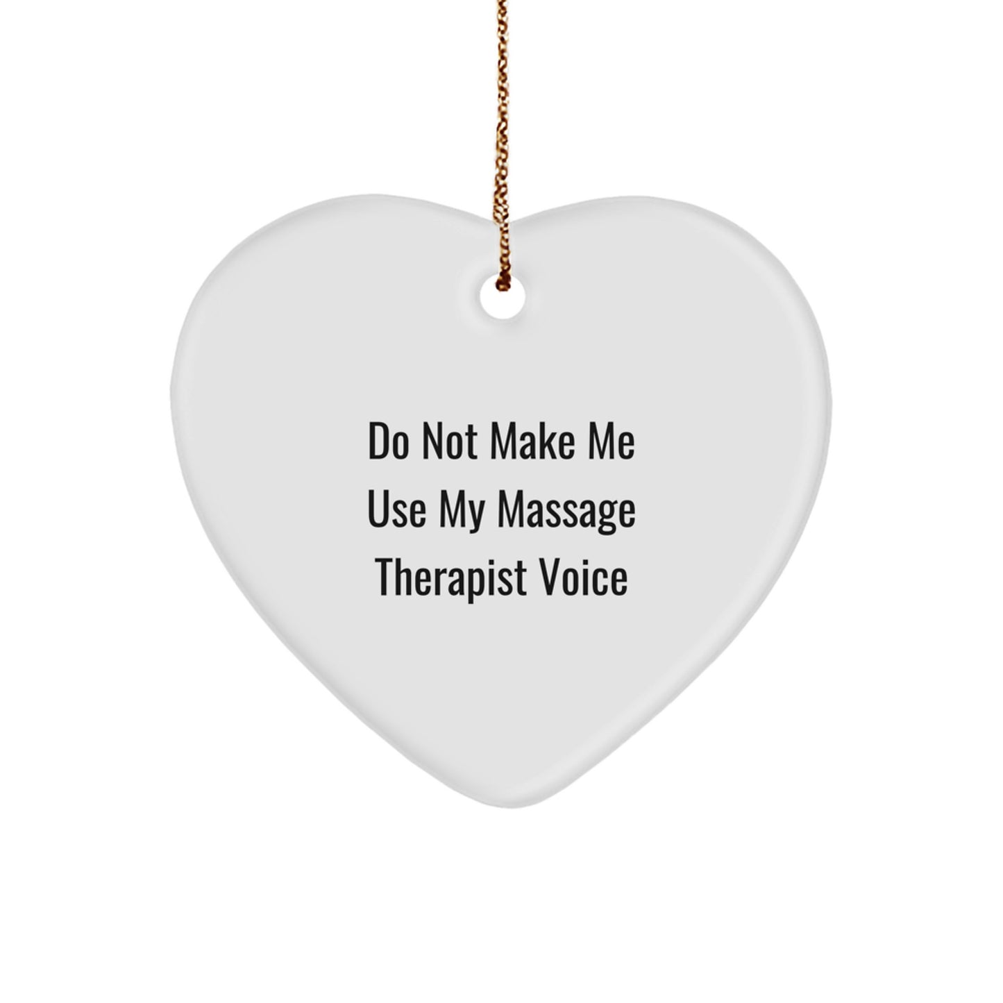 Christmas Gift for Her Massage Therapist Heart Ornament Present - Image 1