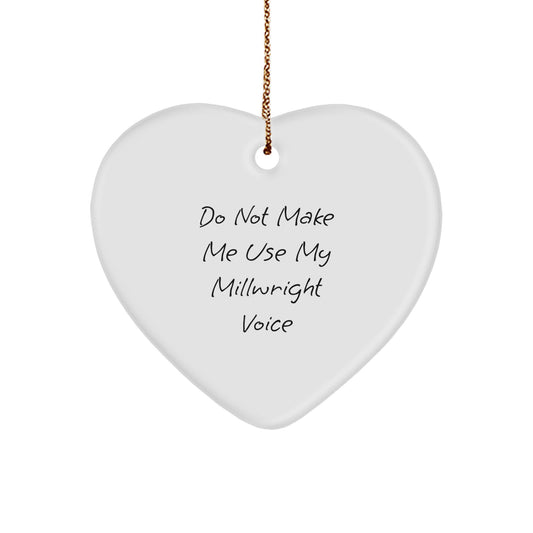 Christmas Gift Ornament for Her Millwright Heart Present - Image 1