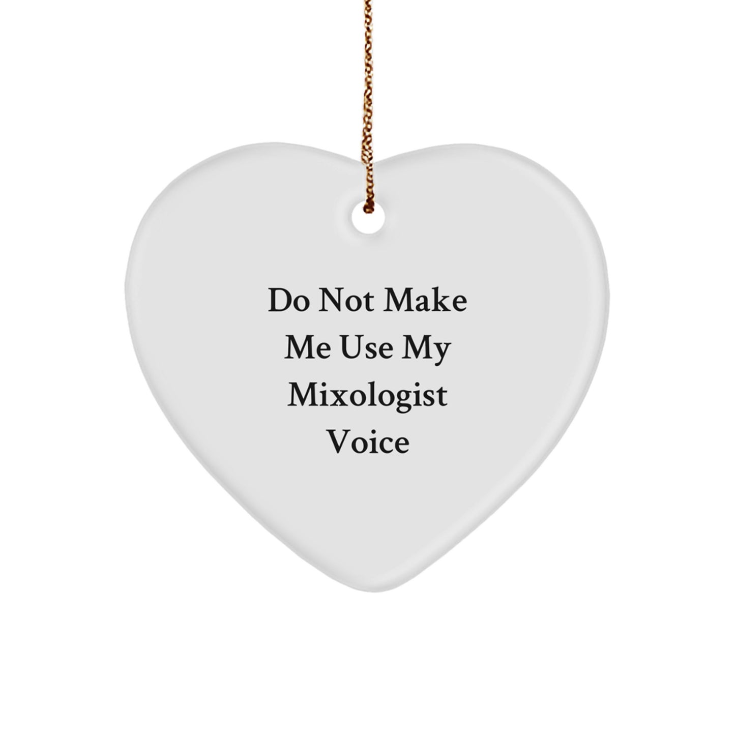 Mixologist Novelty Heart Ornament for Friends Christmas Gift - Image 1