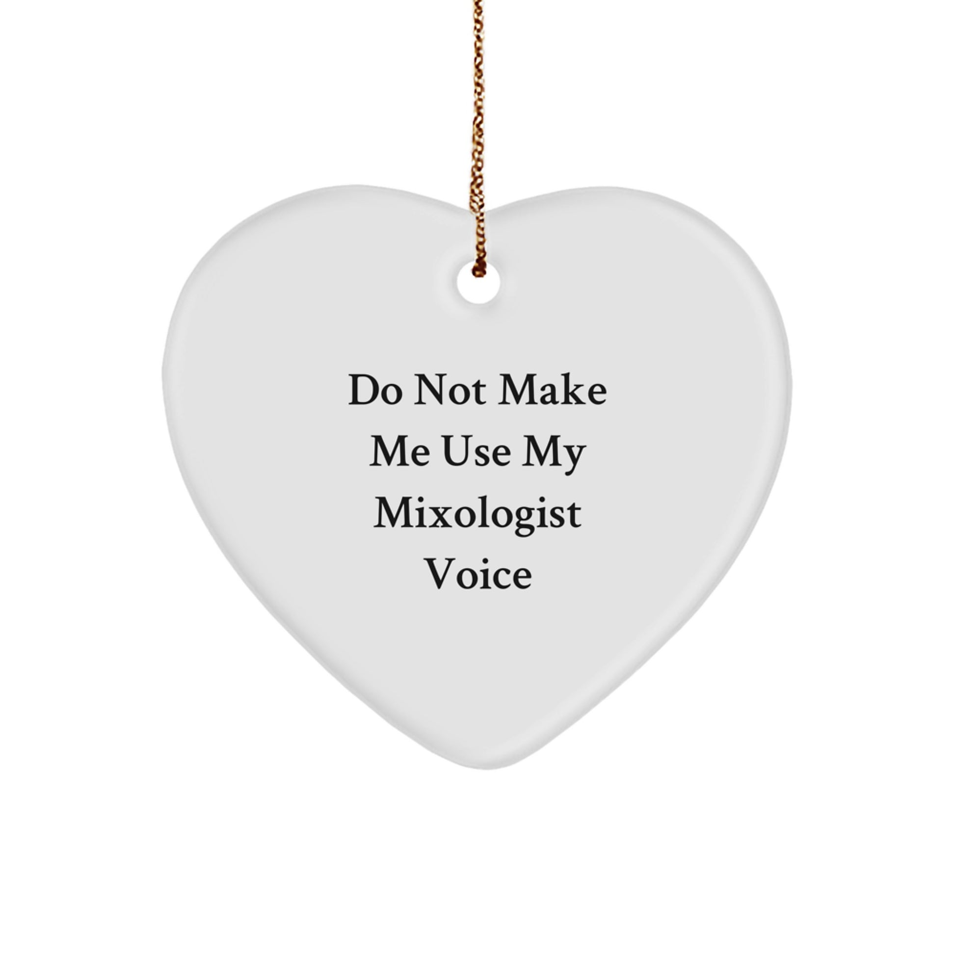 Mixologist Novelty Heart Ornament for Friends Christmas Gift - Image 1