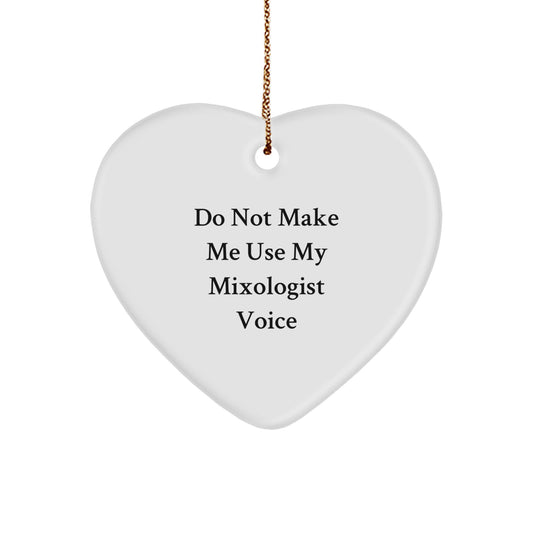 Mixologist Novelty Heart Ornament for Friends Christmas Gift - Image 1