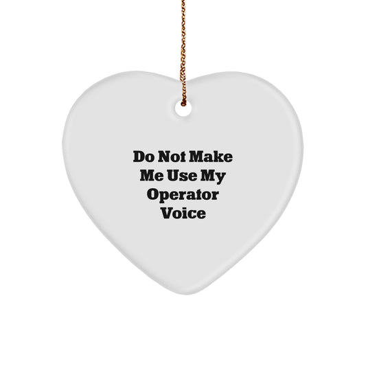 Funny Operator Heart Ornament Gifts from Men to Women Colleagues for Christmas Unique Presents - Image 1