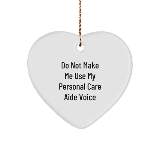 Personal Care Aide Heart Ornament Keepsake Christmas Gift for Him - Image 1