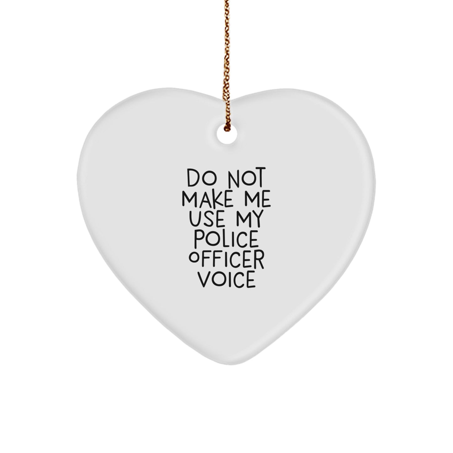 Police Officer Heart Ornament Favorite Kids Christmas Gift Tree - Image 1