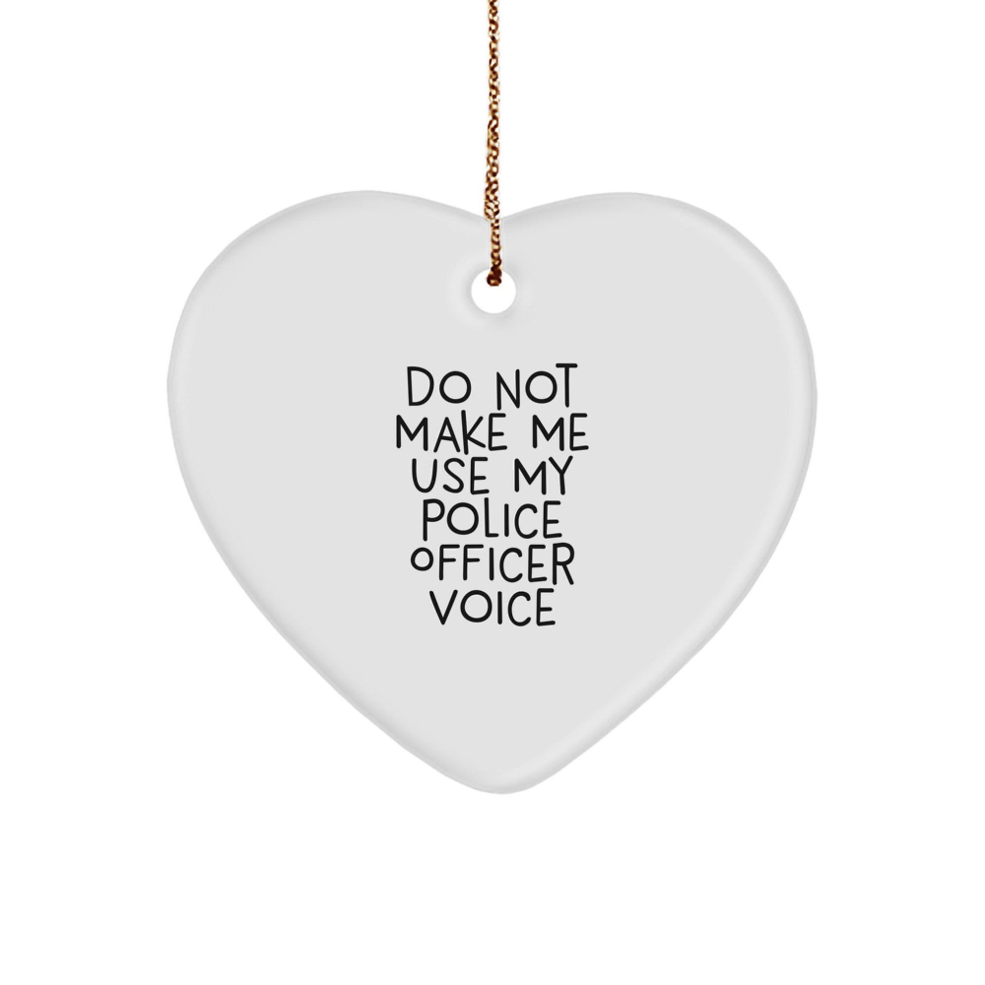 Police Officer Heart Ornament Favorite Kids Christmas Gift Tree - Image 1