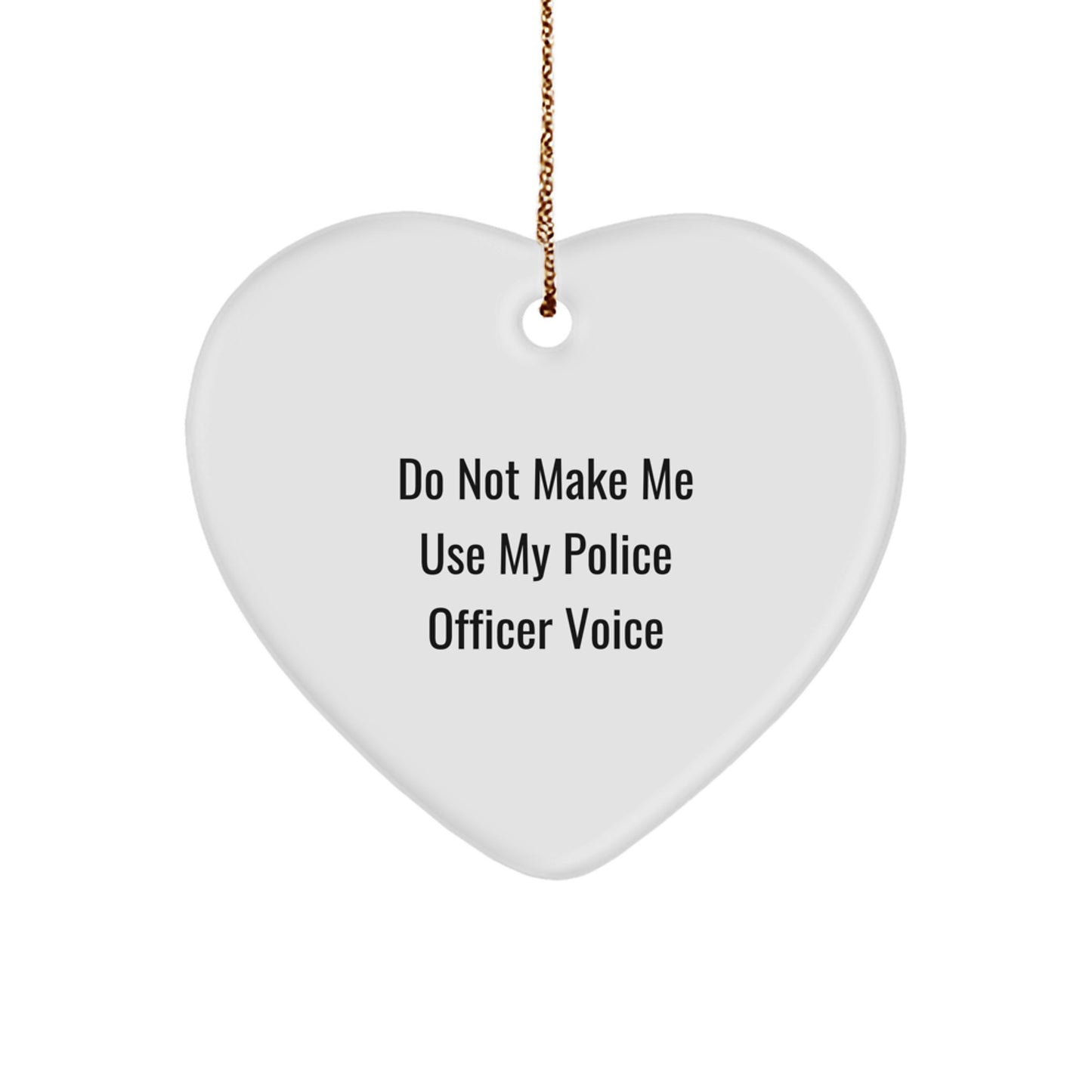 Police Officer Heart Ornament Surprise for Family Christmas Gift - Image 1