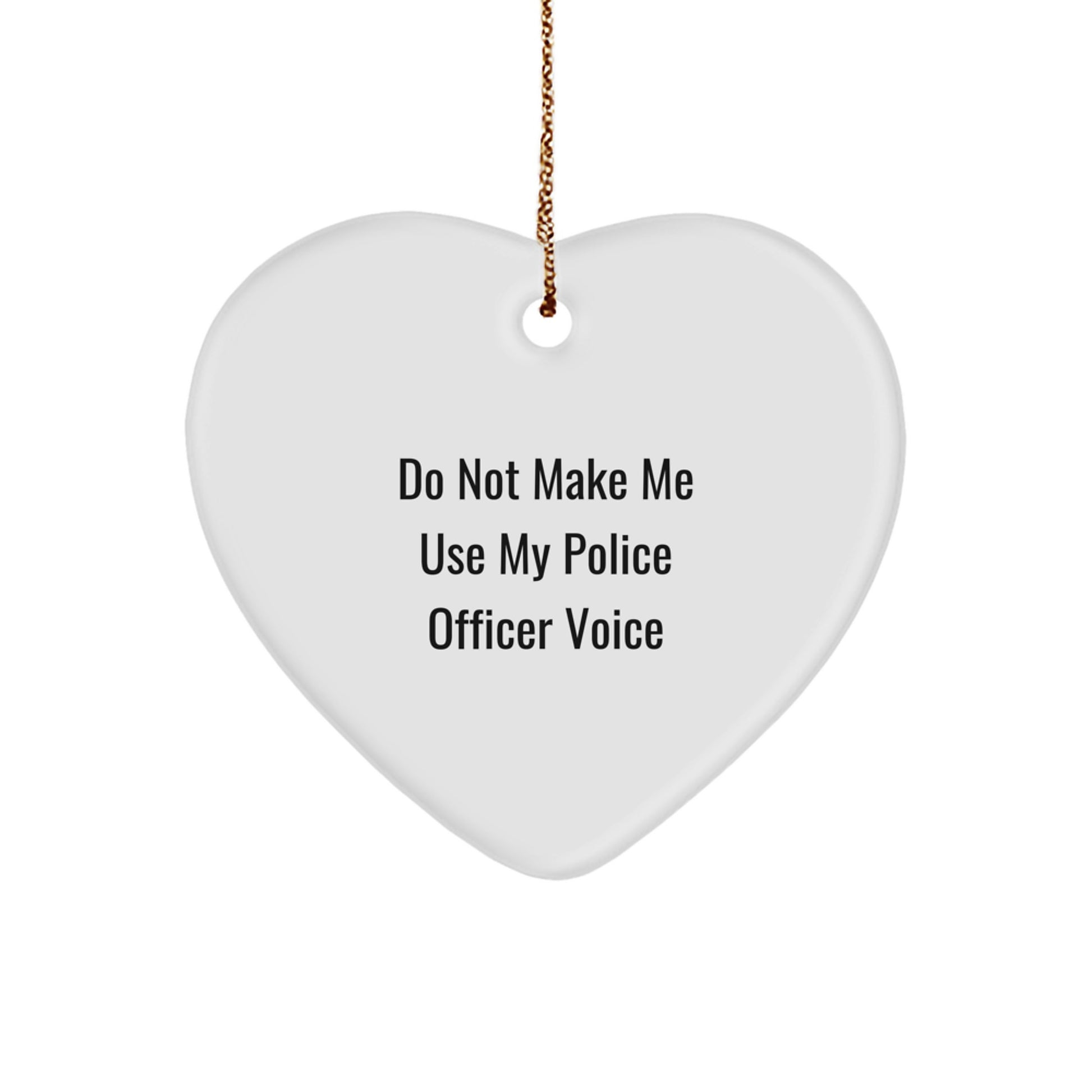 Police Officer Heart Ornament Surprise for Family Christmas Gift - Image 1