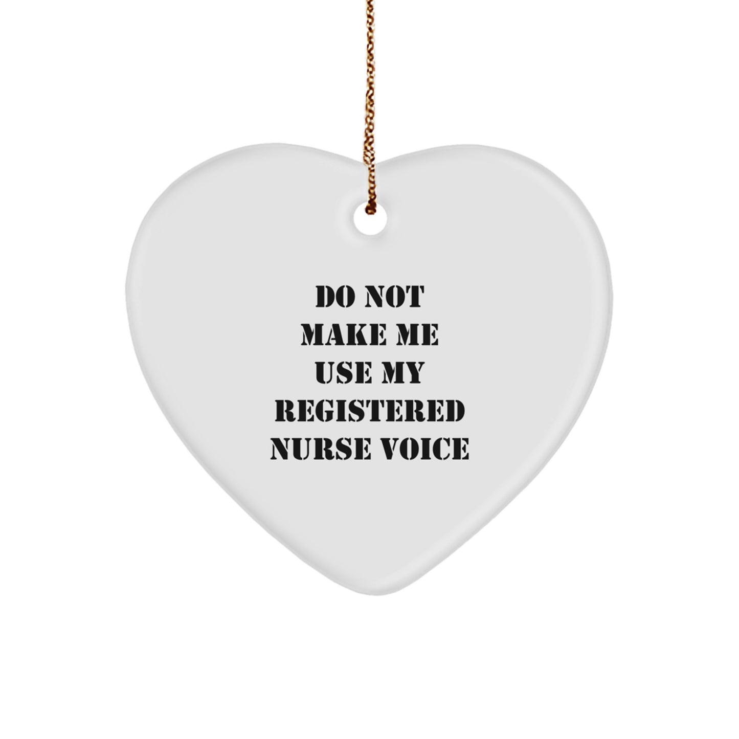 Registered Nurse Heart Christmas Ornament Gift for Family Holiday - Image 1