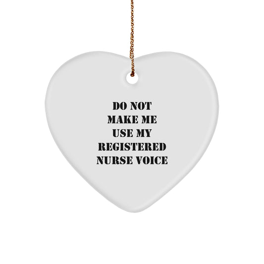 Registered Nurse Heart Christmas Ornament Gift for Family Holiday - Image 1