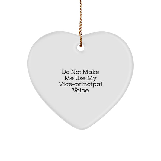 Funny Vice-principal Heart Ornament, Gifts for Vice-principal from Friends, Christmas Unique Gifts - Image 1