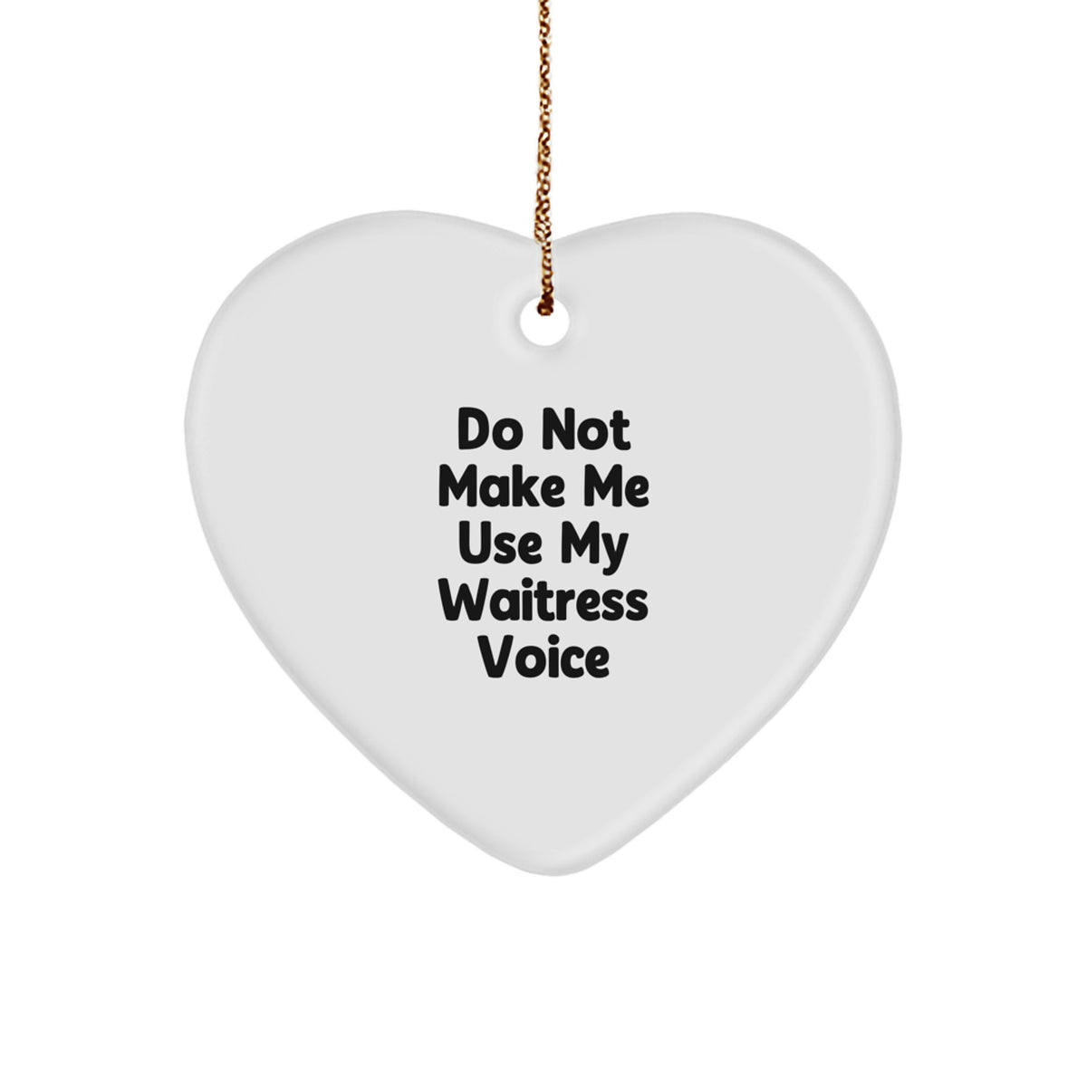 Christmas Gift for Her Waitress Heart Ornament Present - Image 1