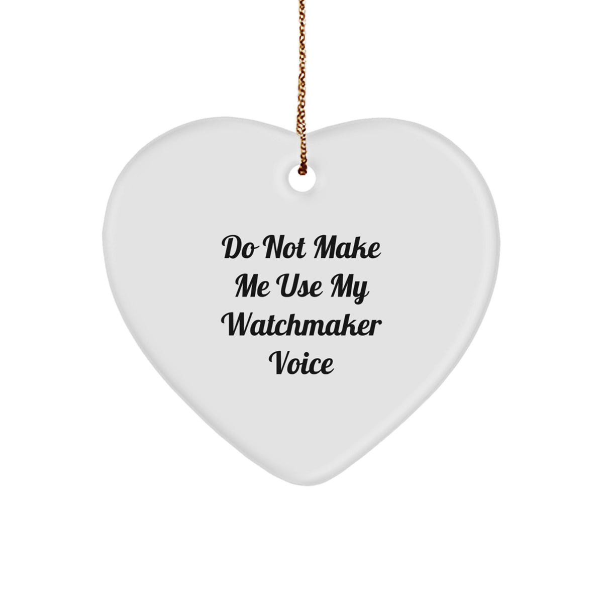 Quirky Watchmaker Heart Ornament Gift for Friends - Novelty Christmas - Image 1