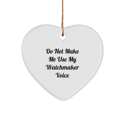 Quirky Watchmaker Heart Ornament Gift for Friends - Novelty Christmas - Image 1