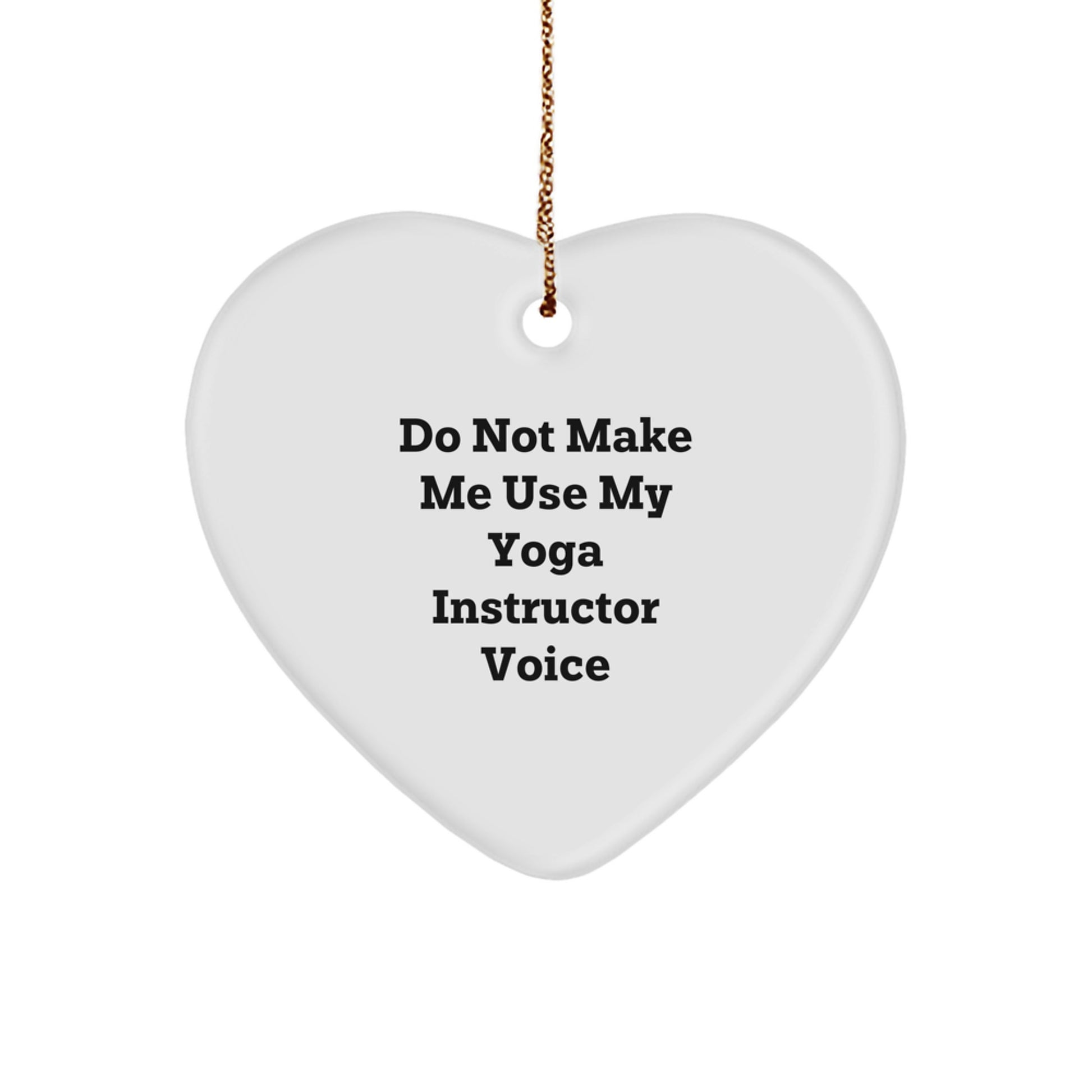 Quirky Yoga Instructor Heart Ornament Novelty for Friends Christmas Gift - Image 1
