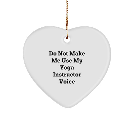 Quirky Yoga Instructor Heart Ornament Novelty for Friends Christmas Gift - Image 1