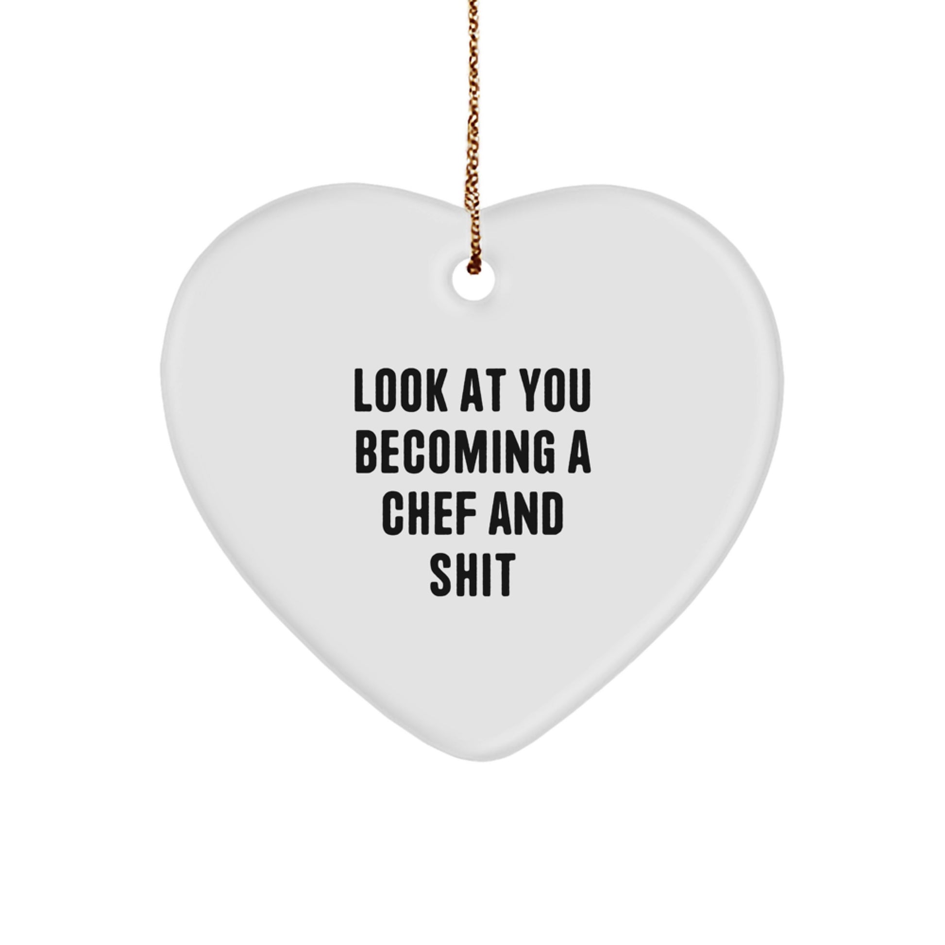 Christmas Gift for Her Chef Heart Ornament Present - Image 1