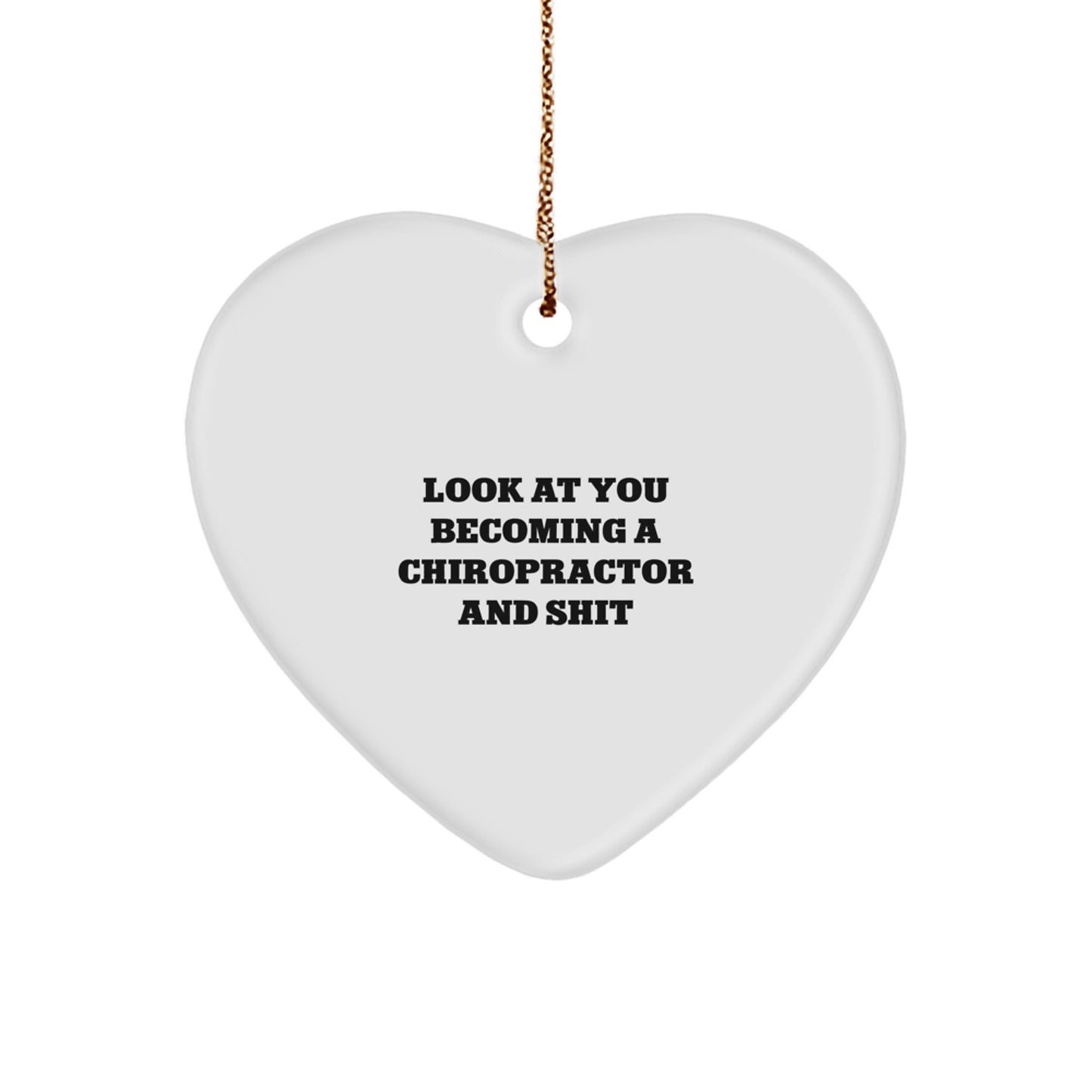 Chiropractor Keepsake Heart Bright Christmas Ornament for Him Gift - Image 1