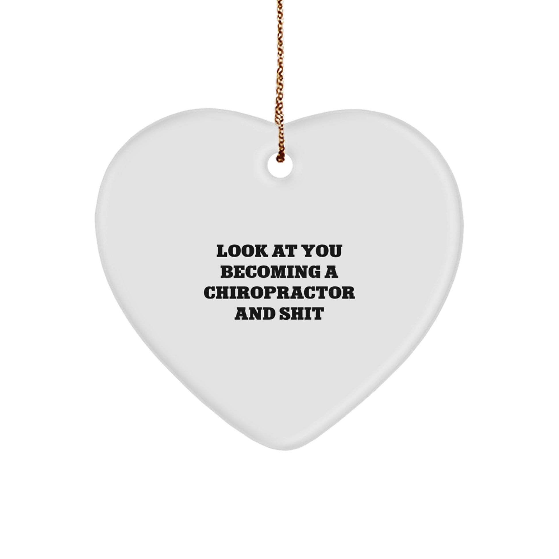 Chiropractor Keepsake Heart Bright Christmas Ornament for Him Gift - Image 1