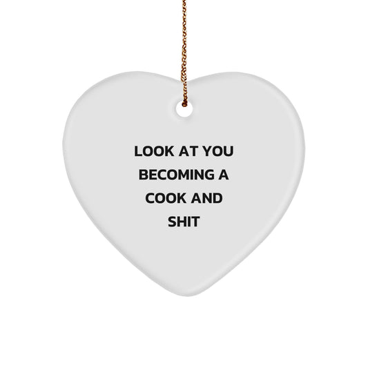 Surprise Cook Heart Christmas Ornament for Happy Kids Favorite Gift - Image 1