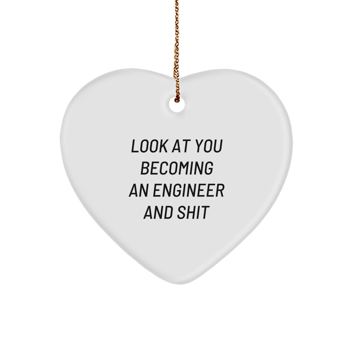 Funny Engineer Heart Ornament Gifts from Friends, Family, or Coworkers for Christmas Unique - Image 1