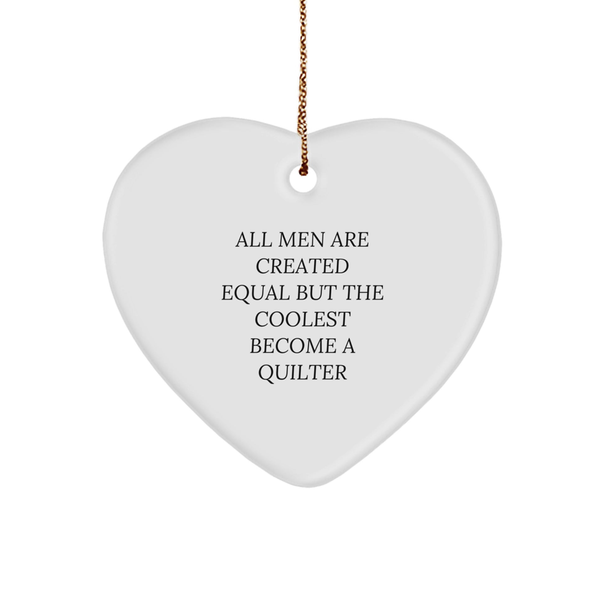 Funny Quilter Heart Ornament Gifts from Men, Women, Friends, or Family to Quilter - Christmas Unique Ornaments - Image 1
