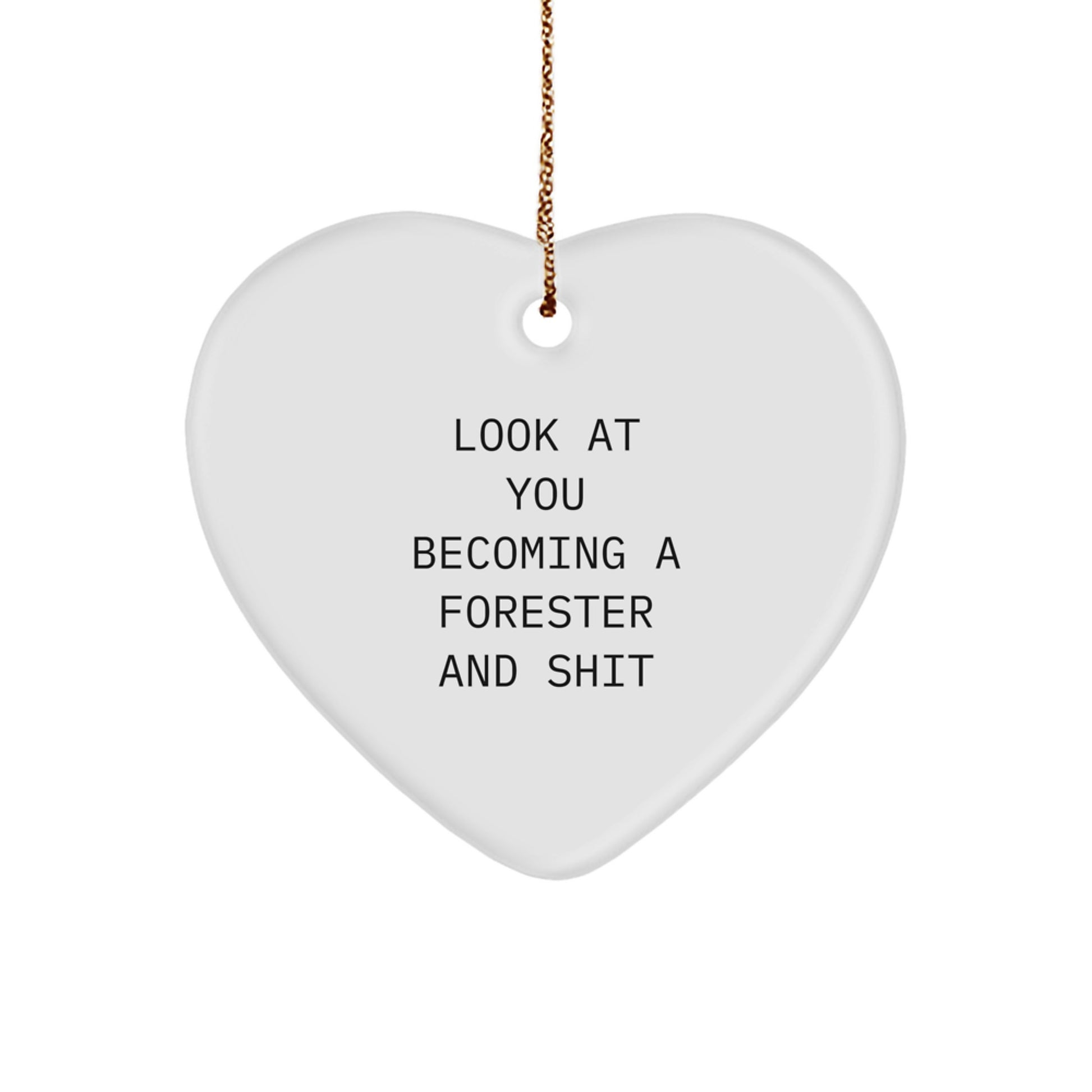 Funny Forester Gifts from Friends, Heart Ornament for Forester Enthusiasts, Christmas Unique Presents - Image 1