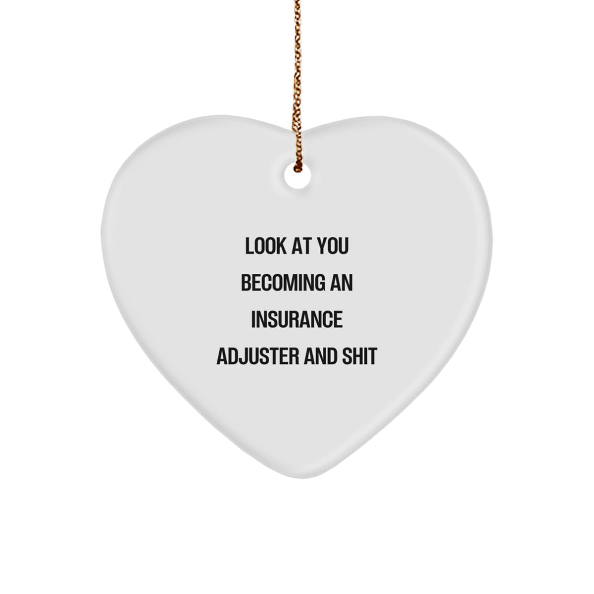 Funny Insurance Adjuster Christmas Ornament Gift for Friends Novelty - Image 1