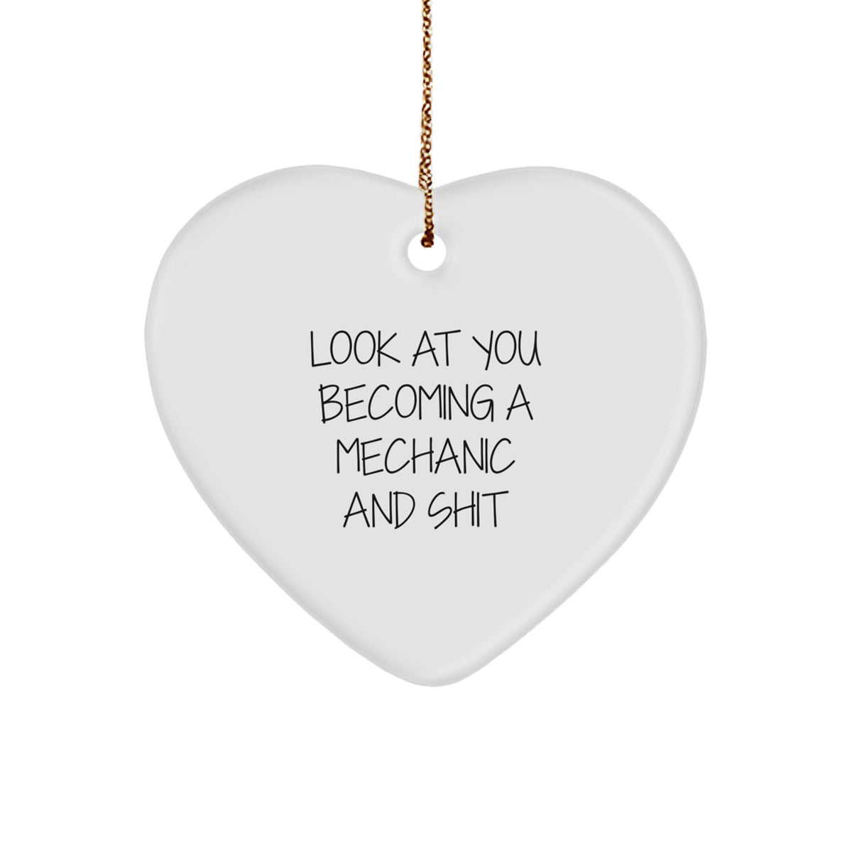 Mechanic Keepsake Heart Durable Christmas Ornament for Him Gift - Image 1