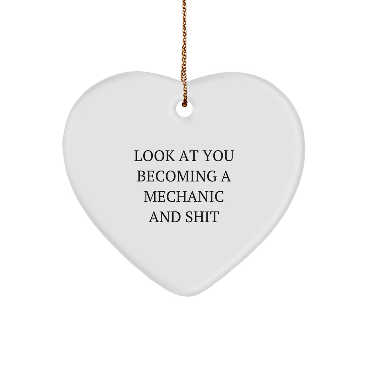Christmas Gift for Her Mechanic Heart Ornament Present - Image 1