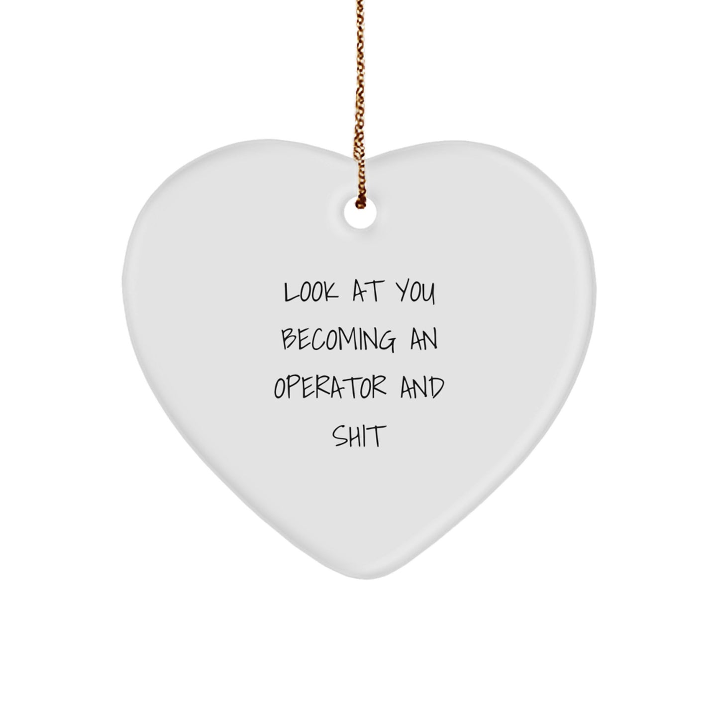Funny Operator Heart Ornament Gifts from Men for Operator, Christmas Unique Gifts, Operator Enthusiast Present - Image 1