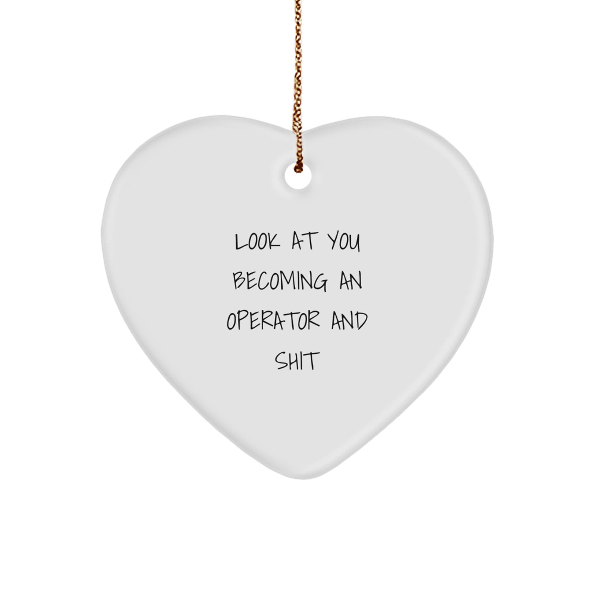 Funny Operator Heart Ornament Gifts from Men for Operator, Christmas Unique Gifts, Operator Enthusiast Present - Image 1