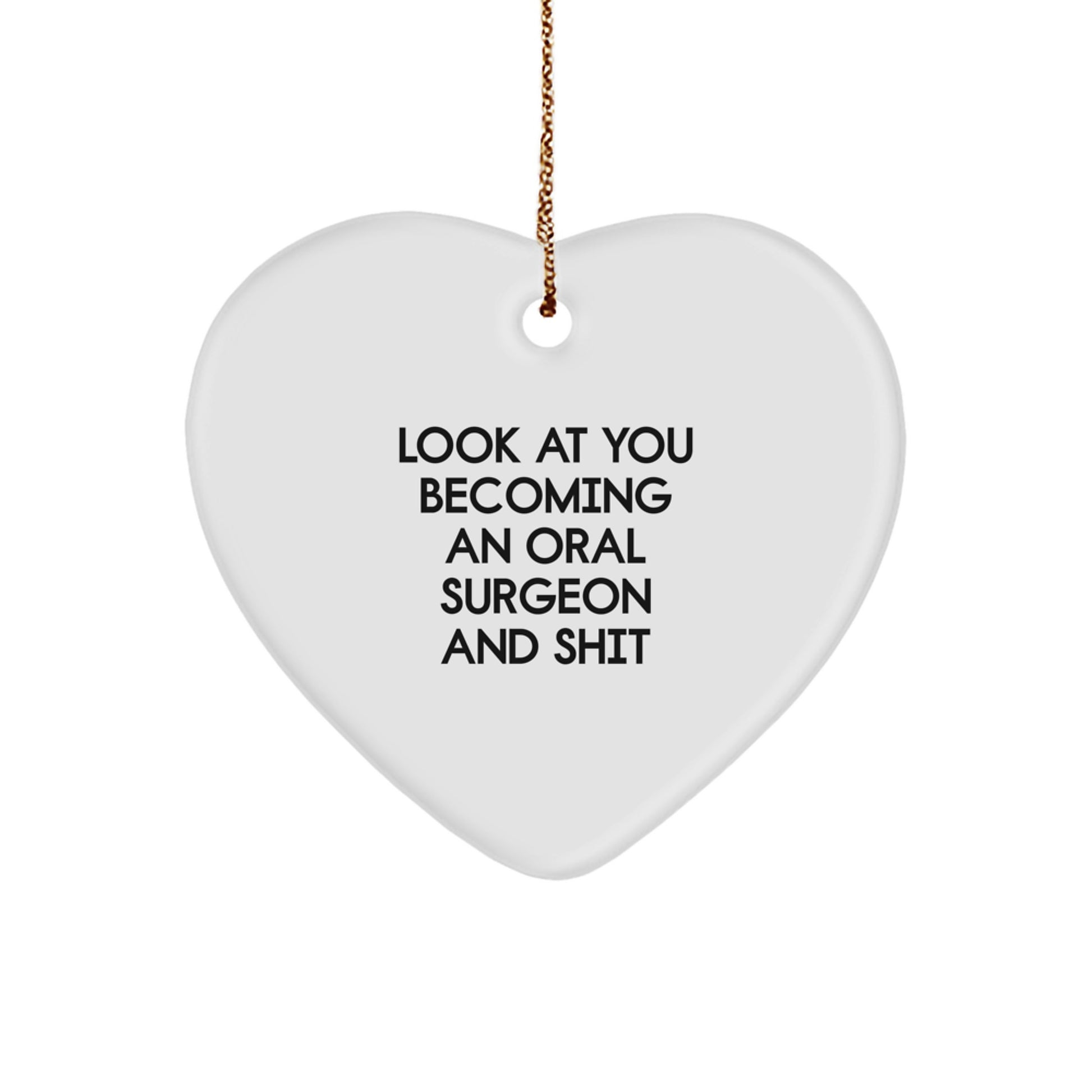 Funny Oral Surgeon Heart Ornament Gift from Friends - Christmas Unique Gifts for Oral Surgeon Men - Image 1