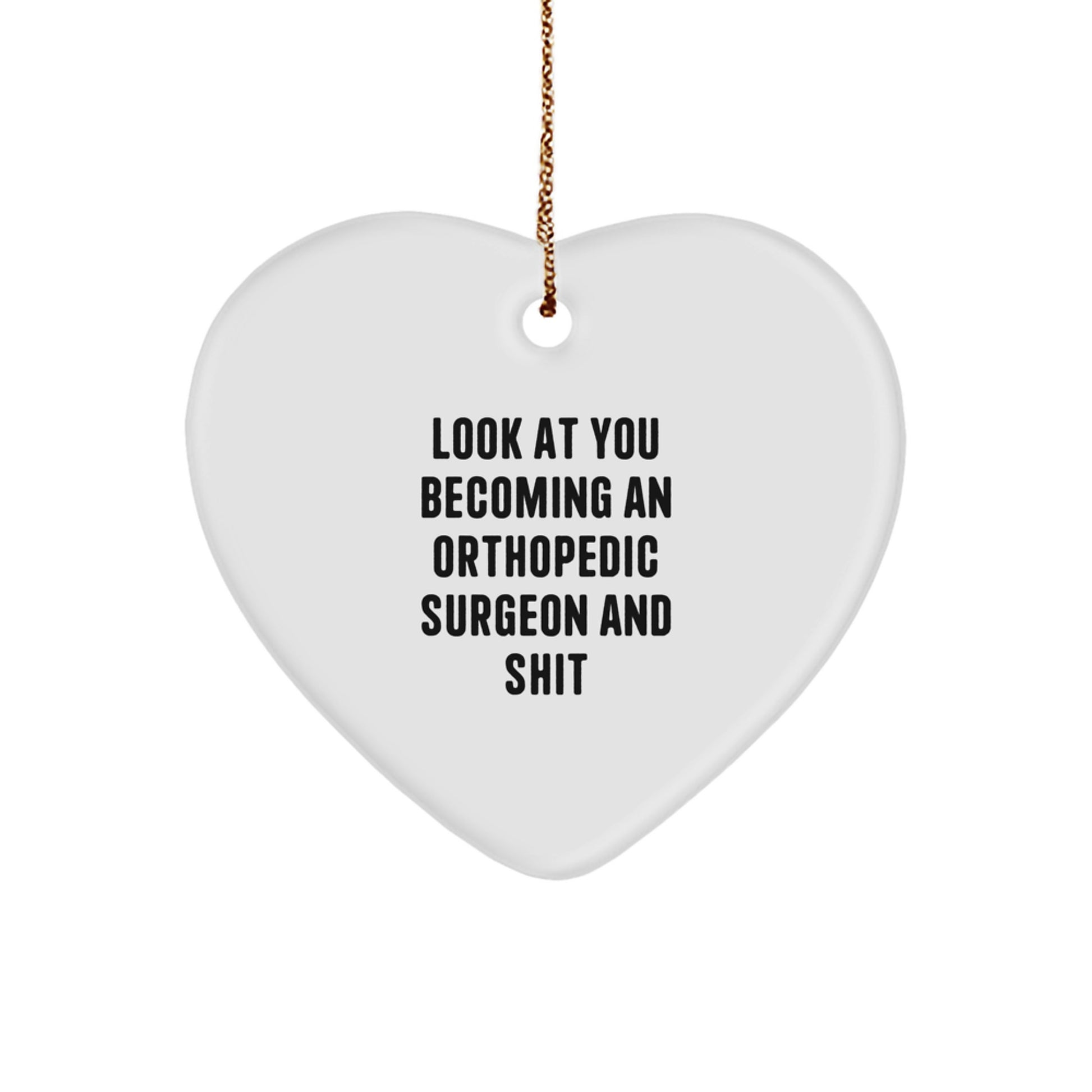 Funny Heart Ornament for Orthopedic Surgeon Friends and Family - Unique Gifts from Men, Women, and Kids - Heart-Shaped Decorations for Christmas Unique Gifts - Image 1