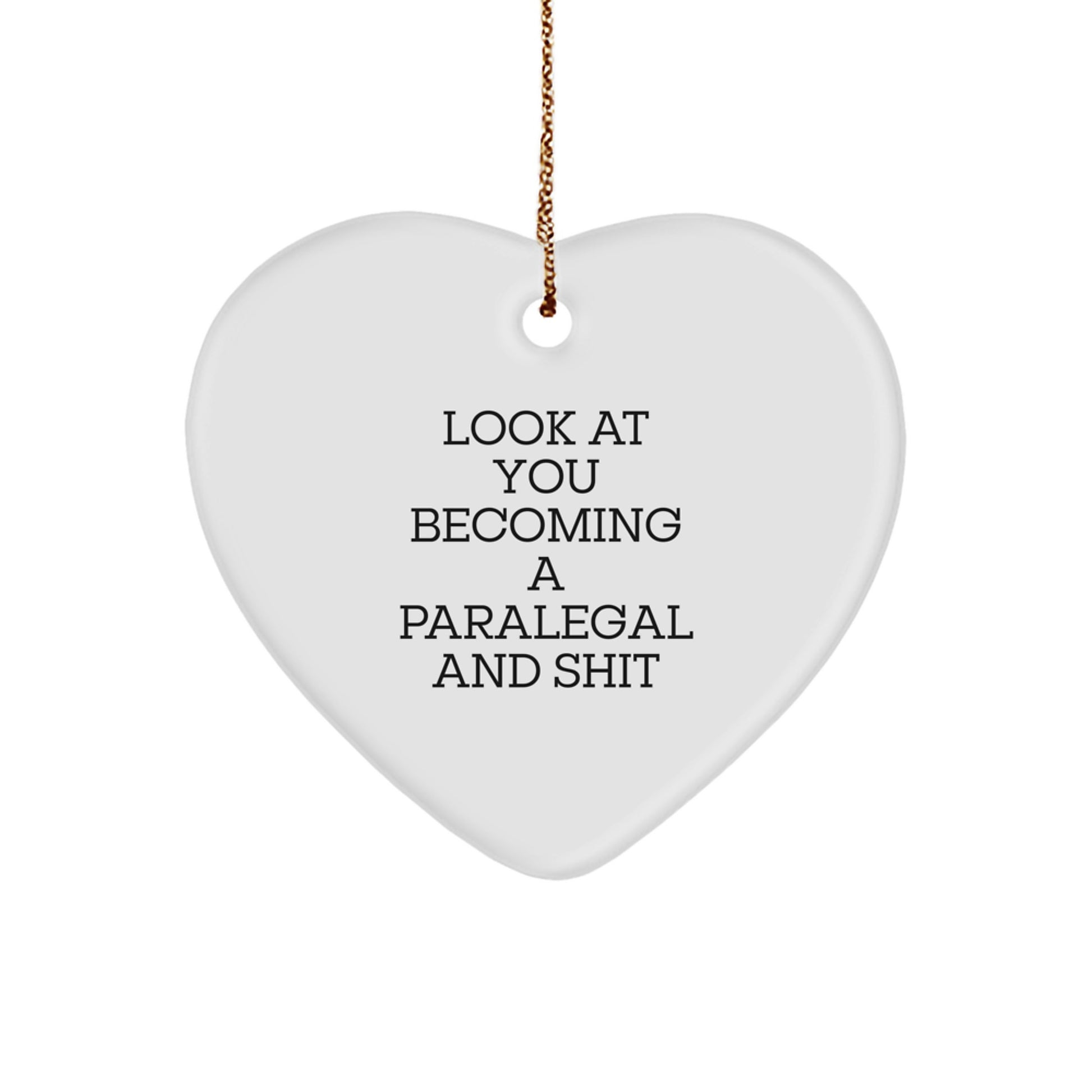 Funny Paralegal Heart Ornament Gifts from Family, Friends and Coworkers for Paralegal Christmas Unique Gifts - Image 1