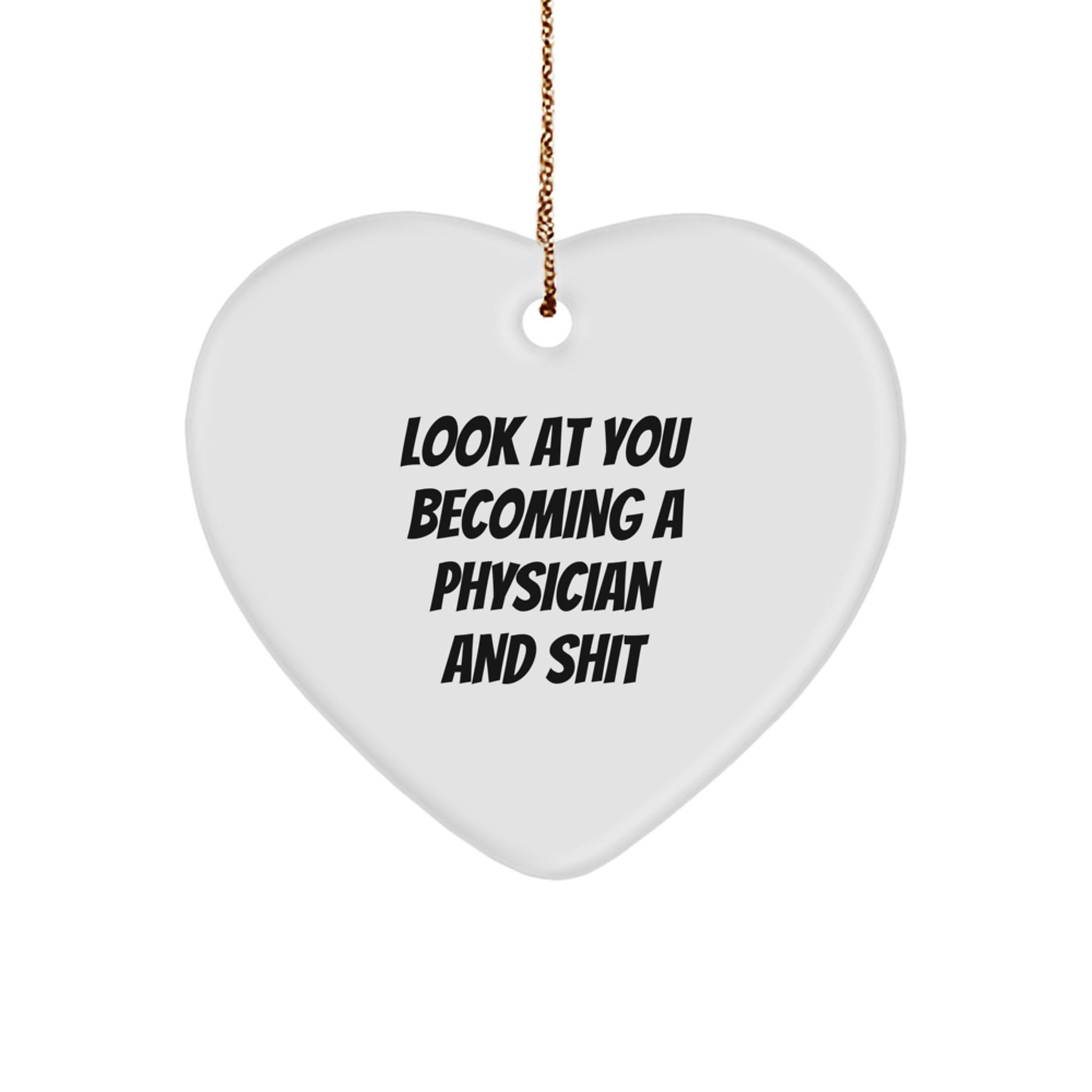 Funny Physician Heart Ornament Gifts from Friends and Family to Become a Doctor - Image 1